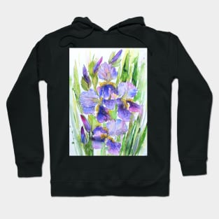 Purple Glory Watercolor Painting Hoodie